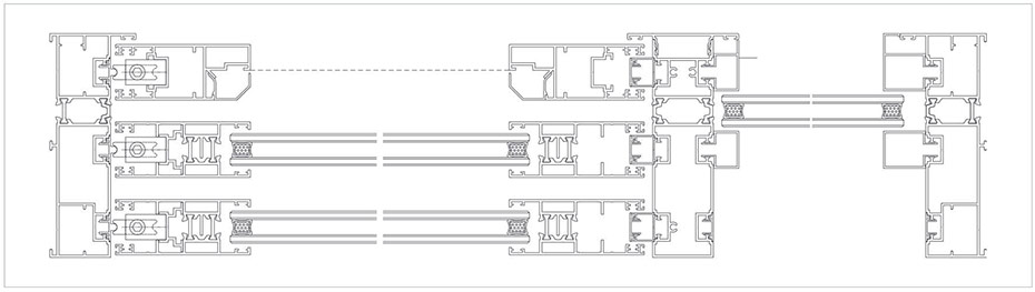 133三轨断桥推拉窗